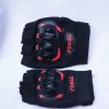 Motorcycle Synthetic Leather Half Finger Hand Gloves for Pro Biker